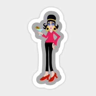 Martini Lady Sticker